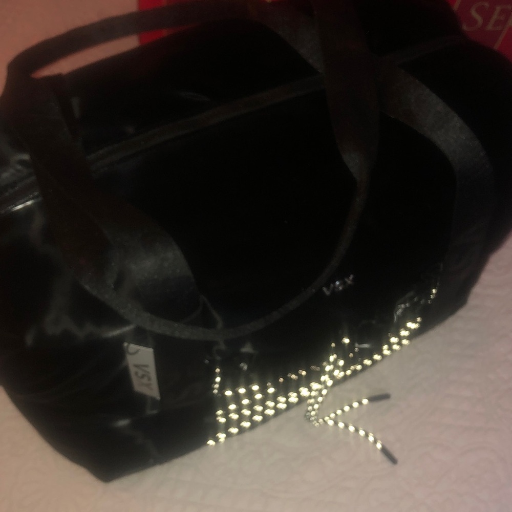 Victoria's Secret Black Tote Bag with Studded Detail